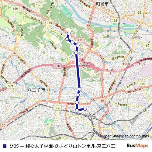 ひ05 bus Line Map
