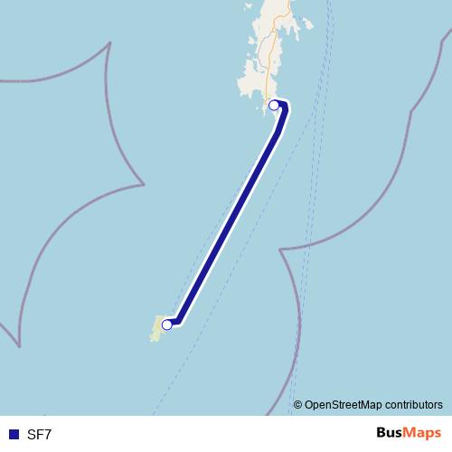 SF7 ferry Line Map