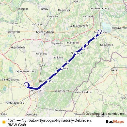 4571 bus Line Map