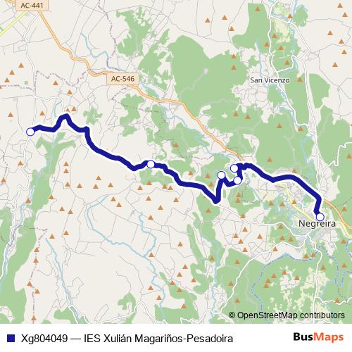 Xg804049 bus Line Map