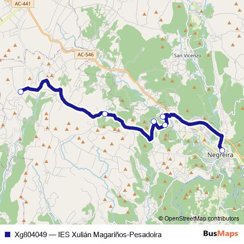 Xg804049 bus Line Map