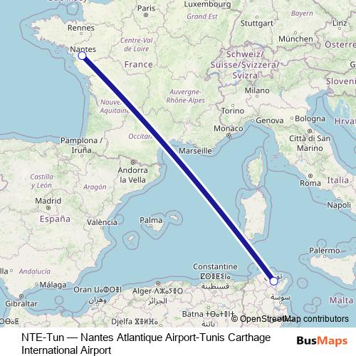 NTE-Tun bus Line Map
