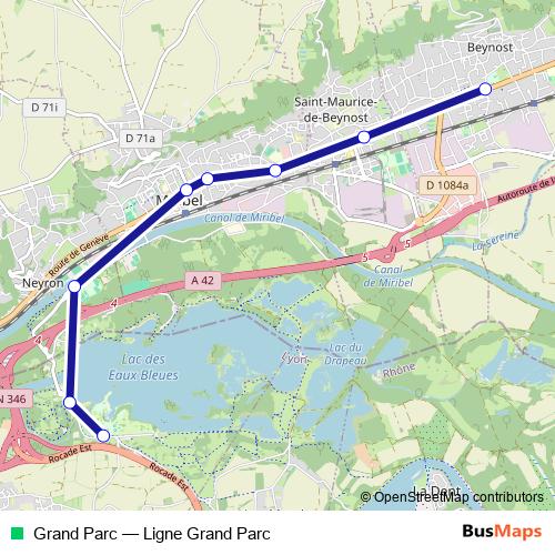 Grand Parc bus Line Map