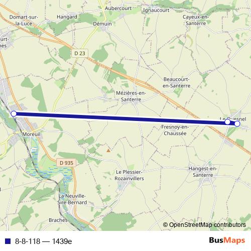 8-8-118 bus Line Map