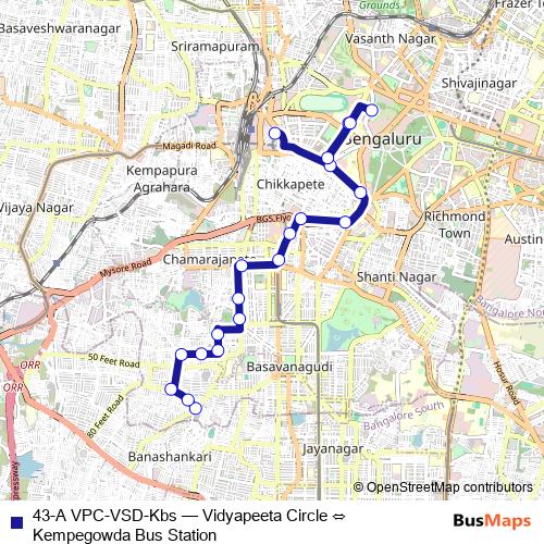 43-A VPC-VSD-Kbs bus Line Map