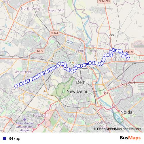847up bus Line Map