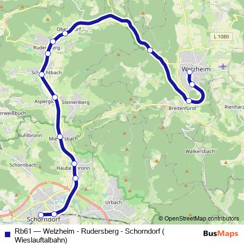 Rb61 rail Line Map