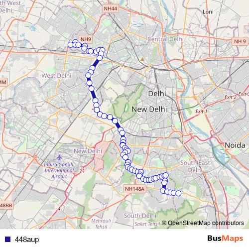 448aup bus Line Map