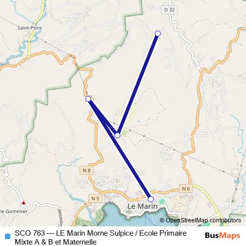 SCO 763 bus Line Map