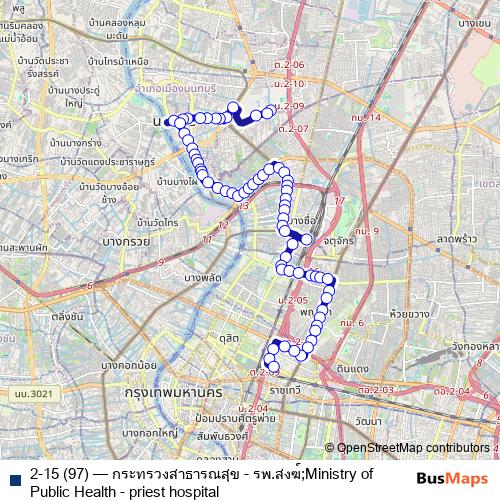 2-15 (97) bus Line Map