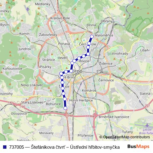 737005 tram Line Map