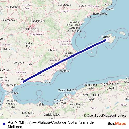AGP-PMI (Fr) air Line Map