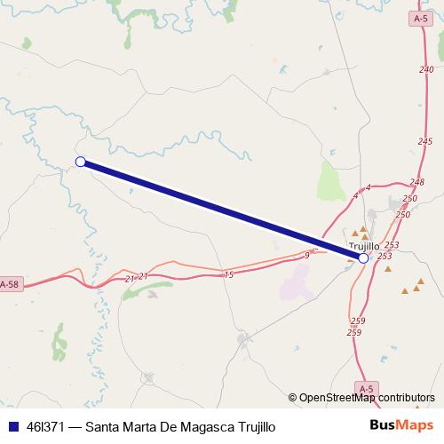 46l371 bus Line Map