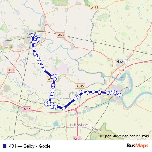 401 bus Line Map