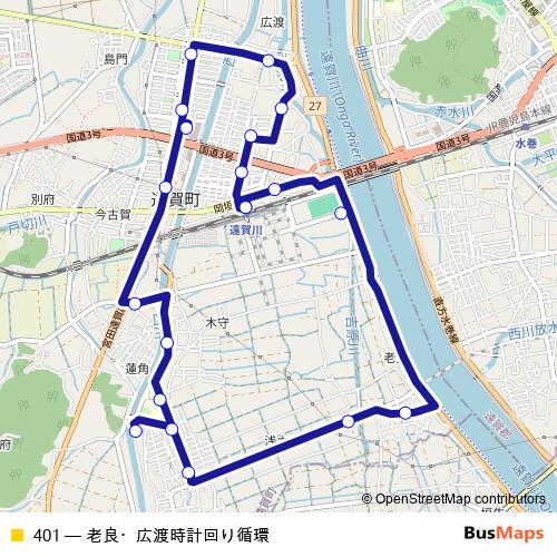 401 bus Line Map