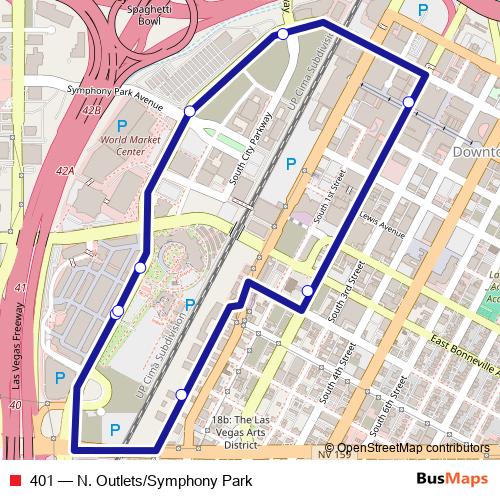 401 bus Line Map