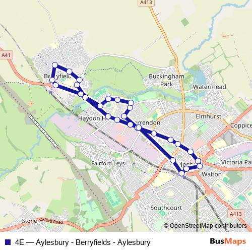 4E bus Line Map