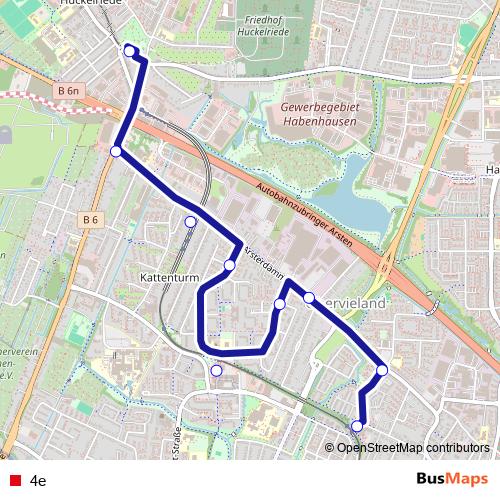 4e bus Line Map