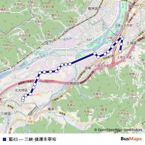 藍43 bus Line Map