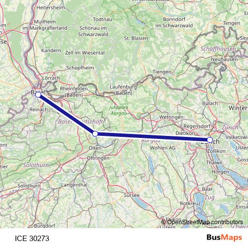 ICE 30273 rail Line Map