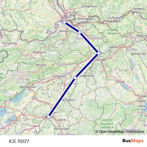 ICE 70377 rail Line Map