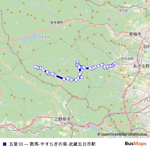 五里10 bus Line Map
