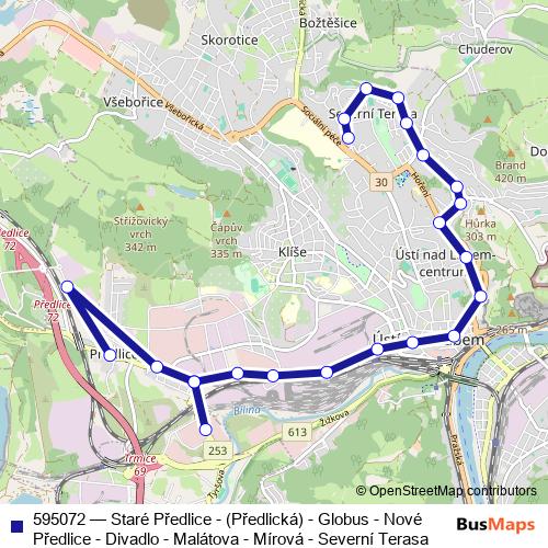595072 trolleybus Line Map