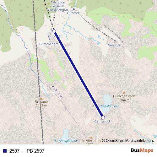 2597 cable-car Line Map