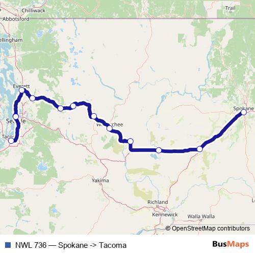NWL 736 bus Line Map