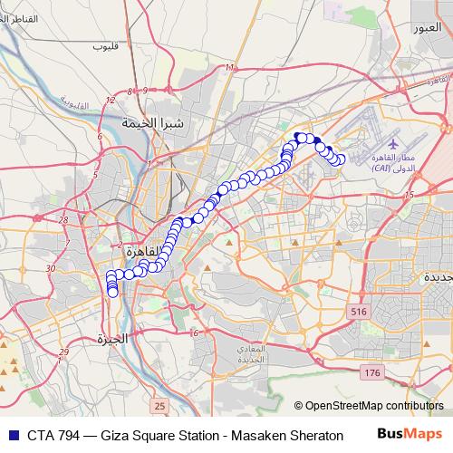 CTA 794 bus Line Map