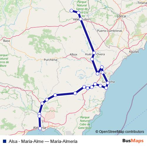 Alsa - Maria-Alme bus Line Map