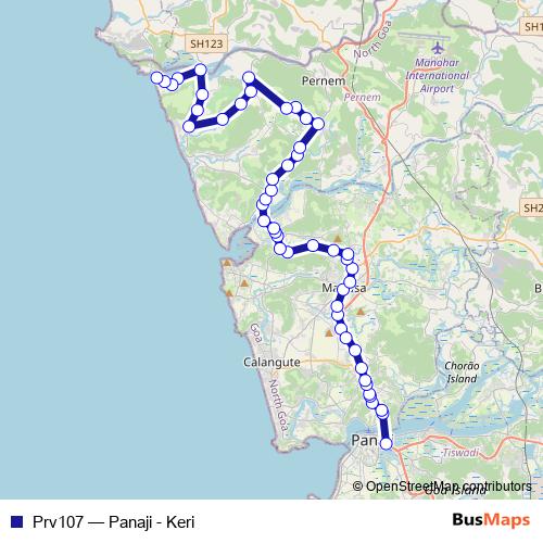 Prv107 bus Line Map