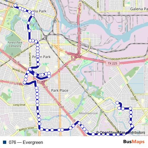 076 bus Line Map