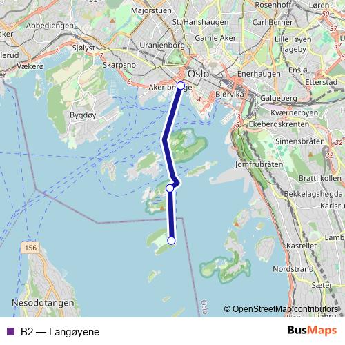 B2 ferry Line Map