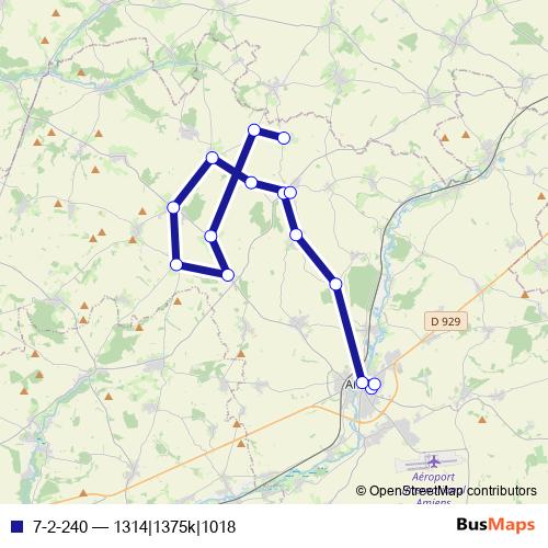 7-2-240 bus Line Map