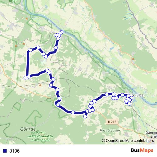 8106 bus Line Map