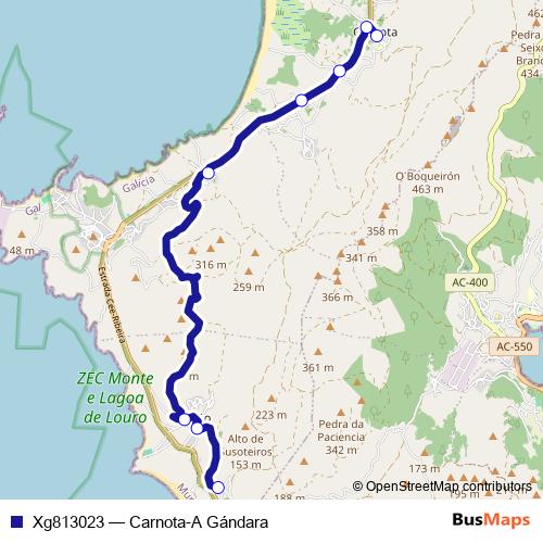 Xg813023 bus Line Map