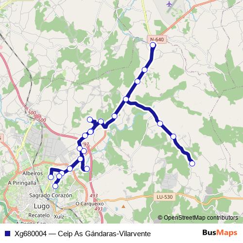 Xg680004 bus Line Map