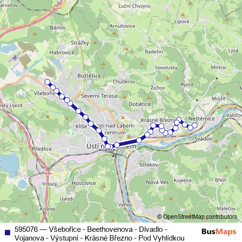 595076 trolleybus Line Map