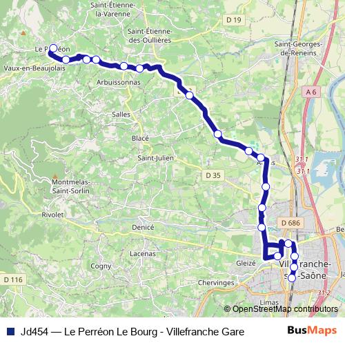 Jd454 bus Line Map