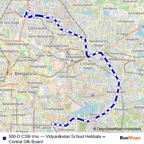 500-D CSB-Vns bus Line Map