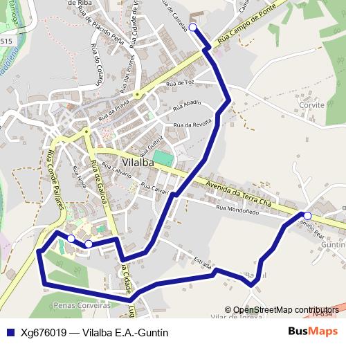 Xg676019 bus Line Map