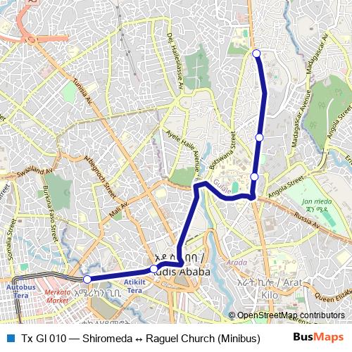Tx Gl 010 bus Line Map