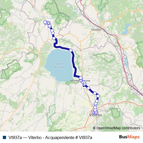 Vt937a bus Line Map
