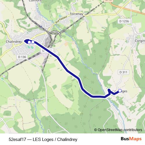 52esaf17 bus Line Map