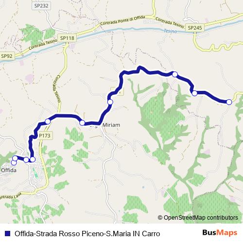 Offida-Strada Rosso Piceno-S.Maria IN Carro bus Line Map