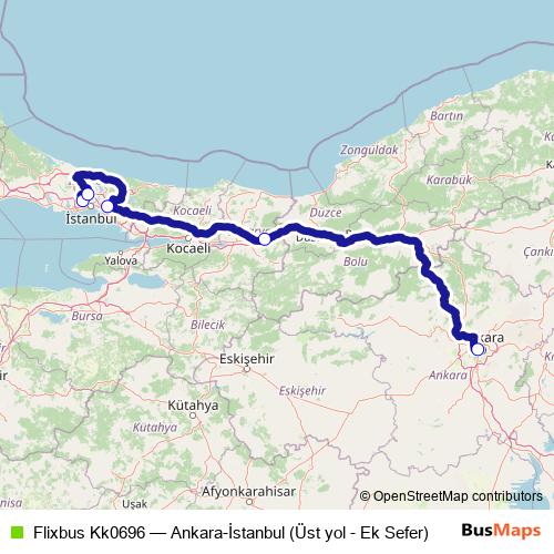 Flixbus Kk0696 bus Line Map
