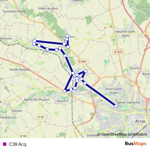 C39 Acq bus Line Map
