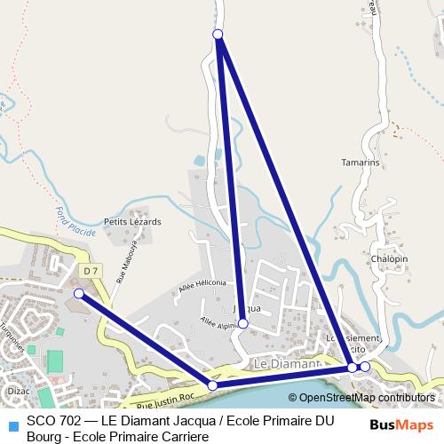 SCO 702 bus Line Map
