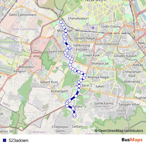 523adown bus Line Map